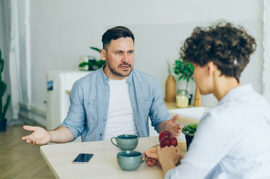 couple discussing debt
