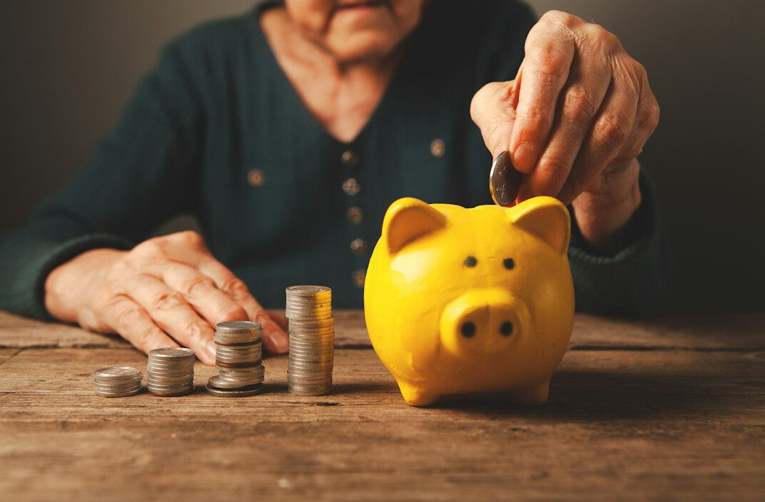 person achieving savings goals