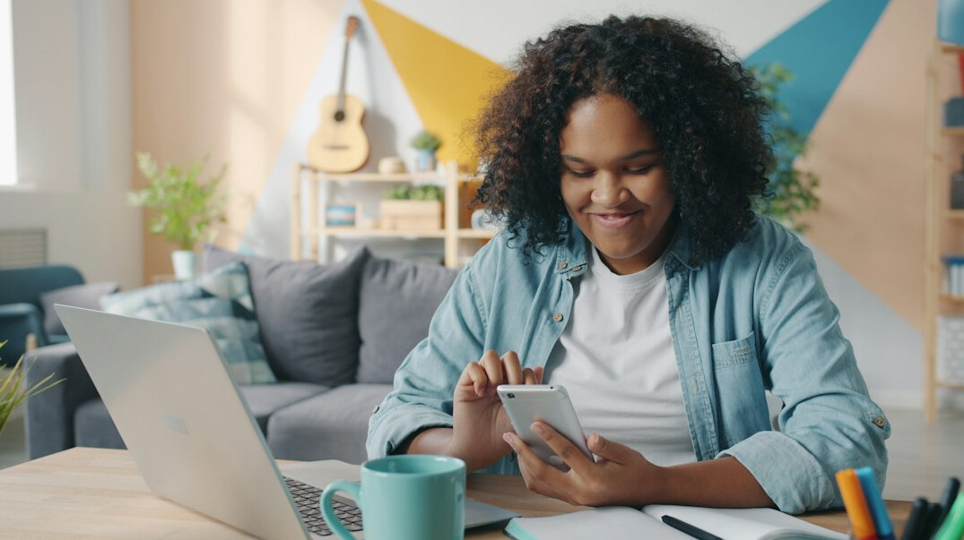 person budgeting at home